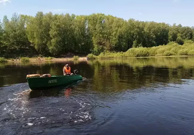 Лодочная переправа в Бобруйске. 