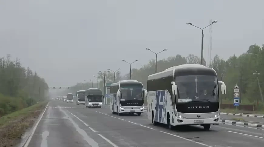 Очередной обмен военнопленными прошел на белорусско-украинской границе. Скриншот видео