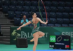 Алина Горносько завоевала серебро чемпионата Европы в упражнении с обручем