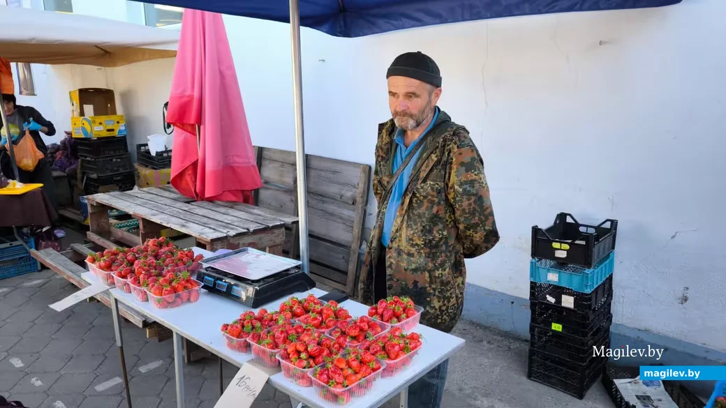 2.06.2026. Бобруйск. Рынок «На Красноармейской», начало клубничного сезона. 