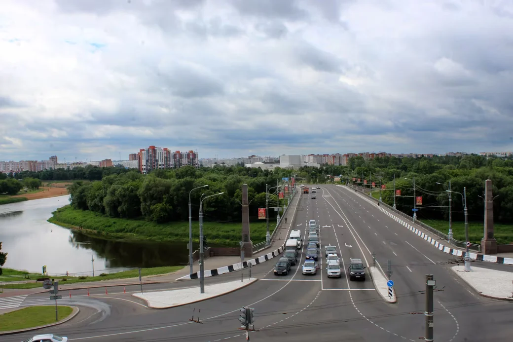  Июнь 2026 года. Могилев. Мост через реку Днепр. .  