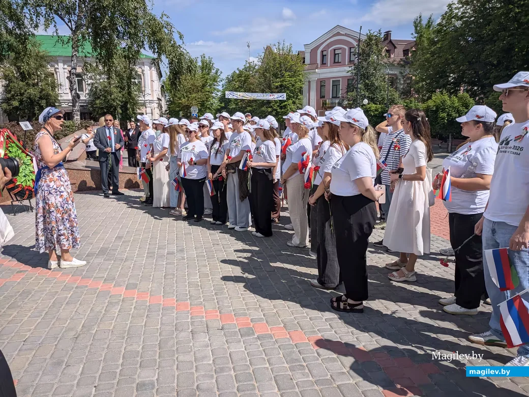 24.06.2026. Площадь Победы. В Бобруйске встретили участников проекта «Дорогами памяти и славы».