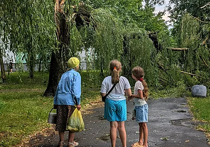 В Бобруйске ожидали жару, а получили бурю с грозой и сильным ливнем