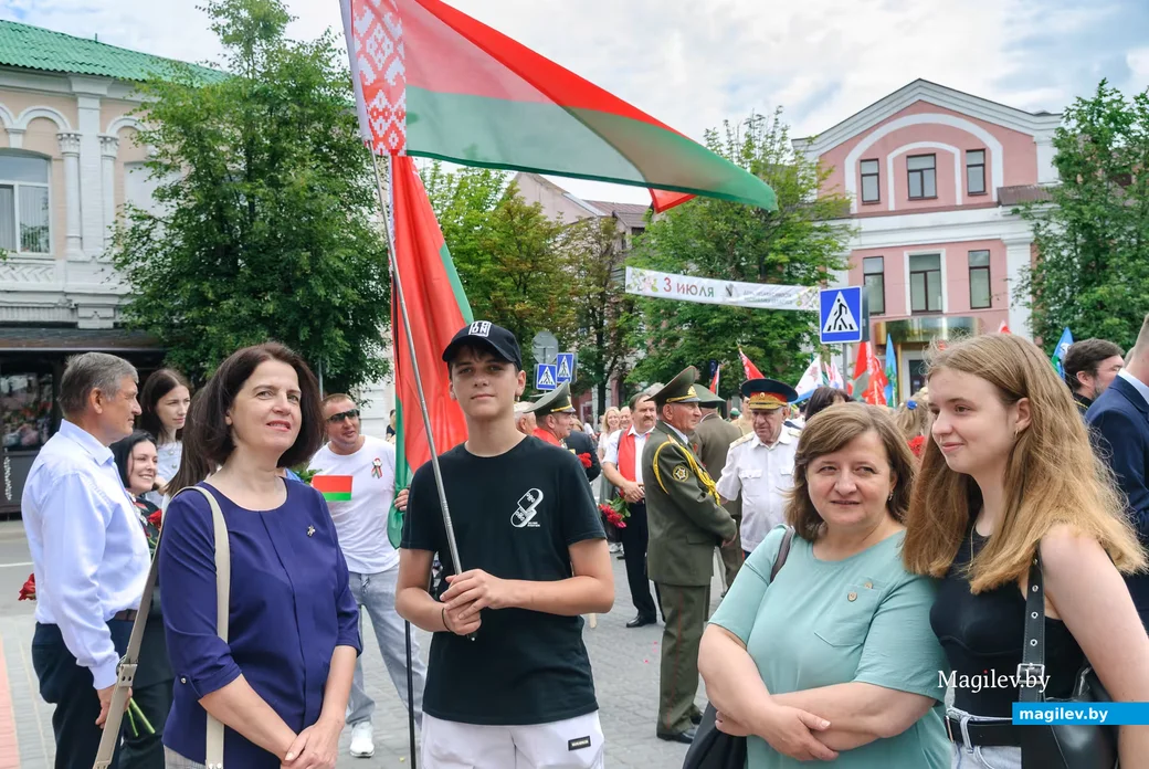 03.07.2026. Площадь Победы. День независимости Республики Беларусь. Митинг у памятника-танку на