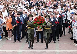 На Буйничском поле прошел театрализованный митинг, посвященный Дню Независимости
