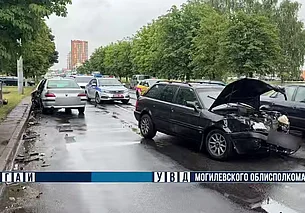 Жесткое ДТП в Могилеве на Островского: два человека в больнице