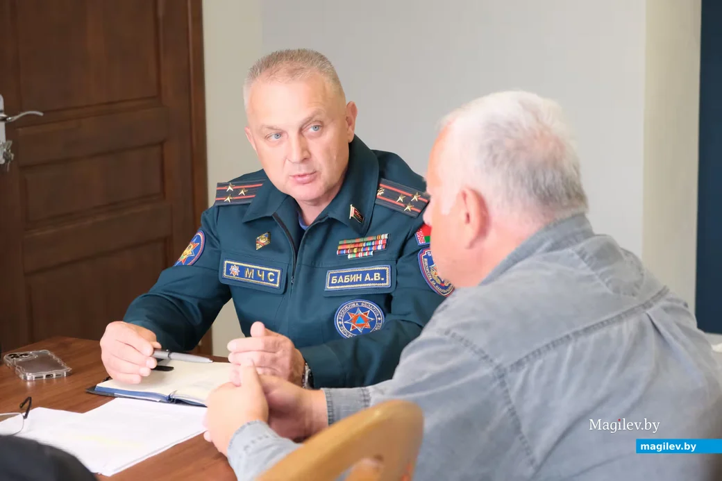 23.07.2026. Бобруйск. Пресс-конференция начальника Бобруйского горрайотдела по ЧС Андрея Бабина с