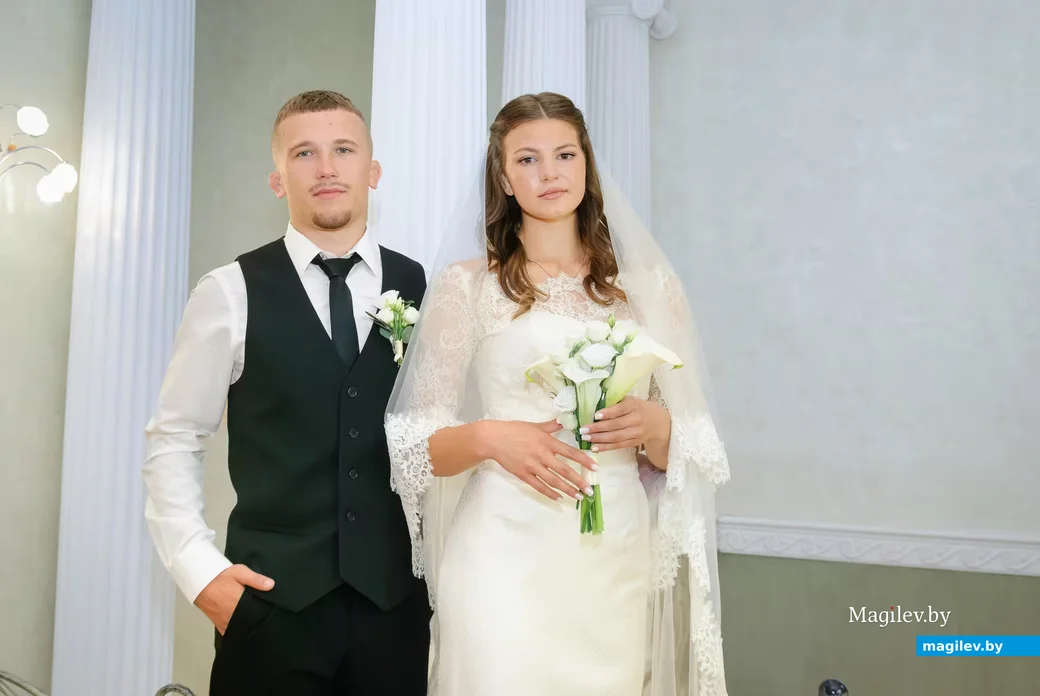 07.08.2026. Отдел ЗАГС Бобруйского горисполкома. Свадебная пара. Елизавета и Евгений