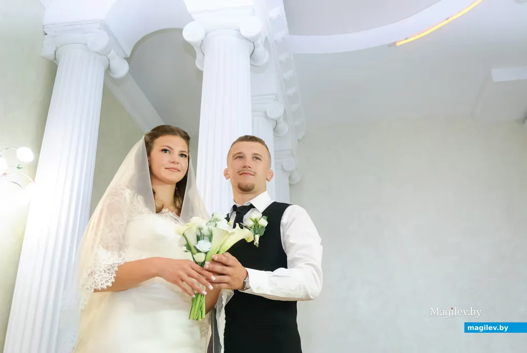 07.08.2026. Отдел ЗАГС Бобруйского горисполкома. Свадебная пара. Елизавета и Евгений