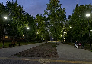 Яркое ожерелье Шаманки. Обновленная зона отдыха в центре Бобруйска засияла огнями