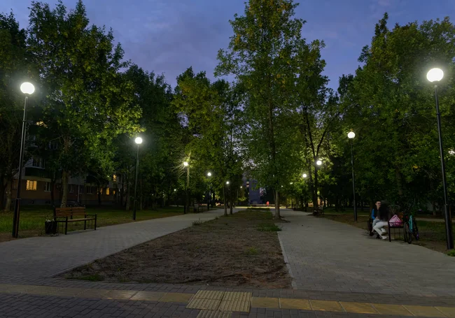 Яркое ожерелье Шаманки. Обновленная зона отдыха в центре Бобруйска засияла огнями