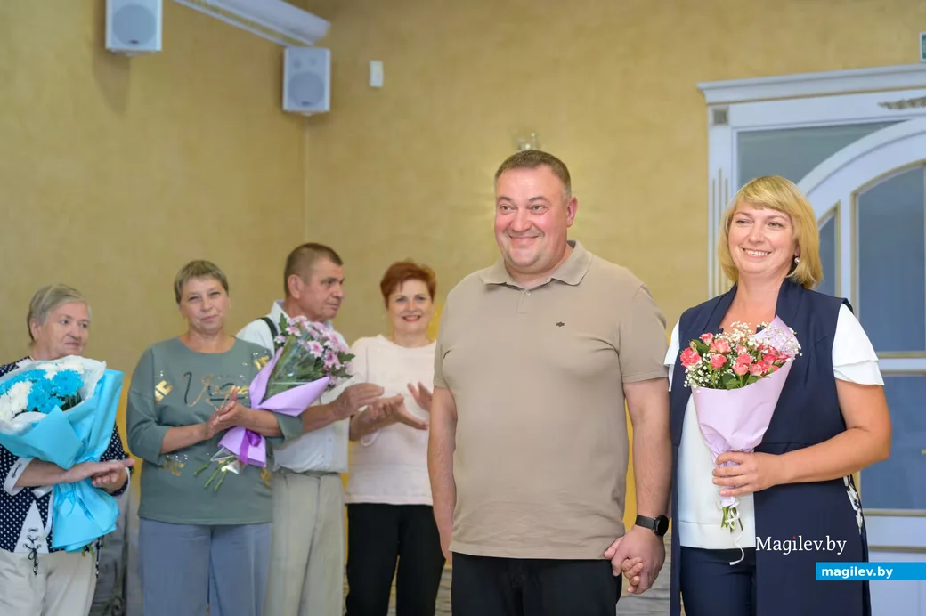 26.08.2026. Отдел ЗАГС Бобруйского горисполкома. Фарфоровые юбиляры Наталья и Игорь Гацук. 