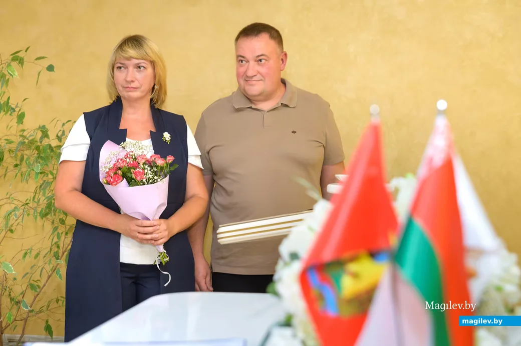 26.08.2026. Отдел ЗАГС Бобруйского горисполкома.  Фарфоровые юбиляры Наталья и Игорь Гацук. 