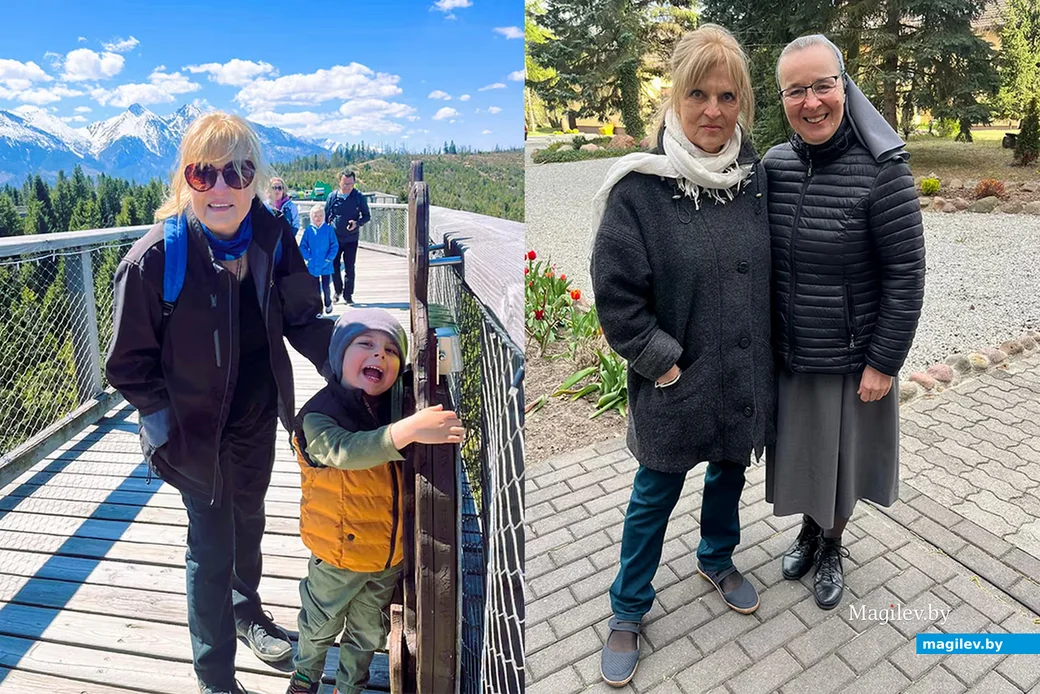 Алла Грахова с внуком Лявоном в Татрах и с сестрой Анной Кужджал в Варшаве, 2026