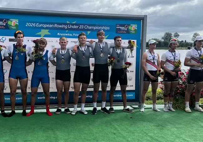 Белорусские гребцы второй год подряд выиграли чемпионат Европы-U23 в четверке парной