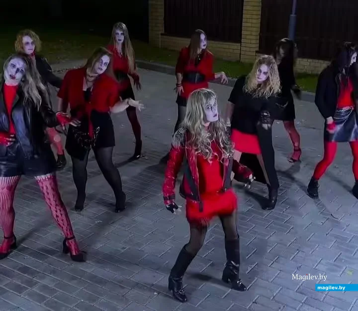 Скриншот из клипа «Триллер» (могилевский вариант).